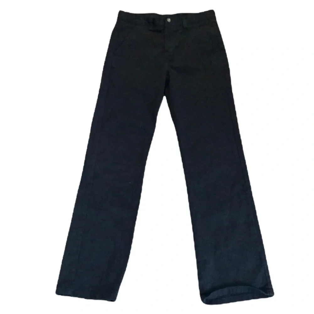 Chaps SLIM CUT Boys Khakis School Uniform Dress Pants Black Adjustable Waist 14S